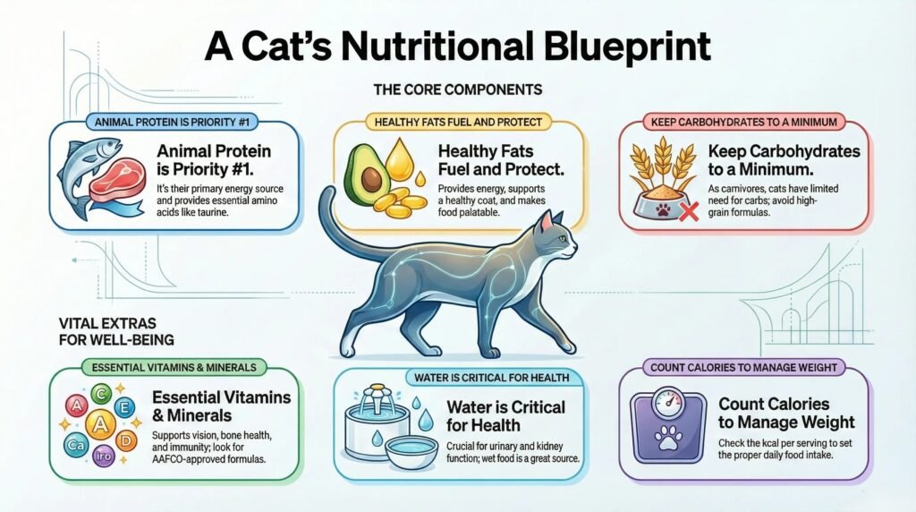 how much cat food per day